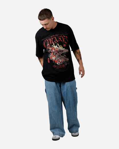 73Studio X House Of The Dragon Caraxes T-Shirt Black Acidwash