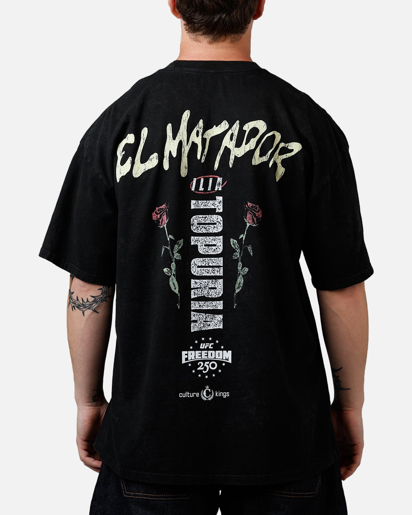 UFC By Culture Kings UFC 250 Ilia Topuria T-Shirt Black Acidwash