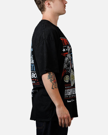 UFC By Culture Kings UFC 250 Topuria Vs Gaethje T-Shirt Black Acidwash
