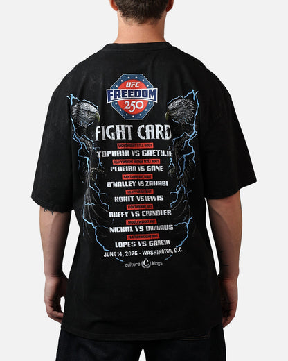 UFC By Culture Kings UFC 250 Freedom T-Shirt Black Acidwash