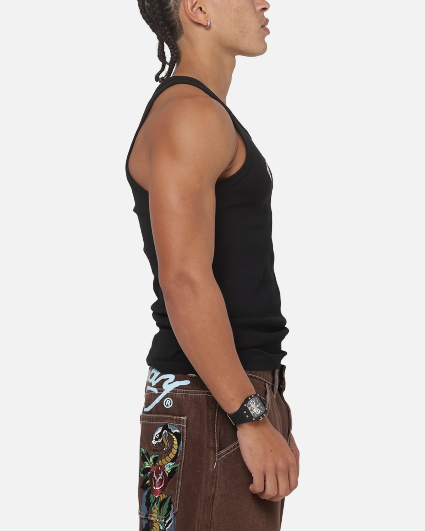 Ed Hardy Ribbed Tank Black