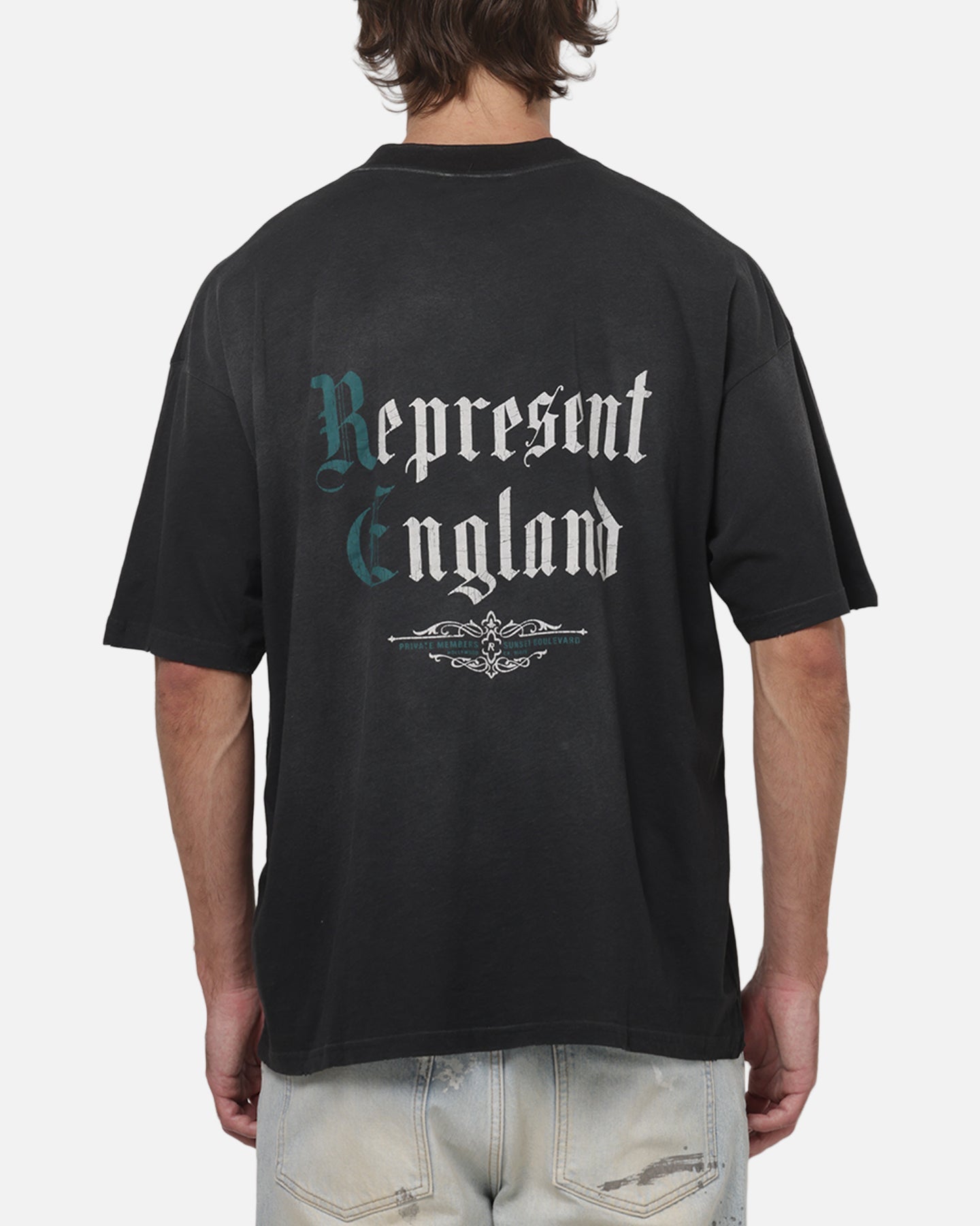 AVILA Represent Private Members T-Shirt Stained Black
