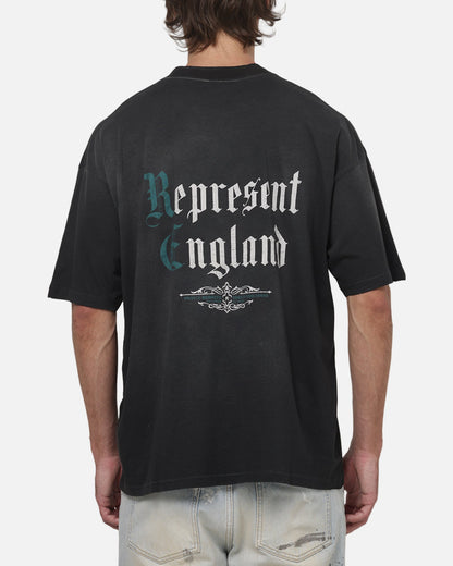 AVILA Represent Private Members T-Shirt Stained Black