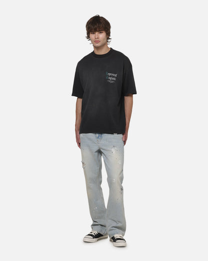 AVILA Represent Private Members T-Shirt Stained Black