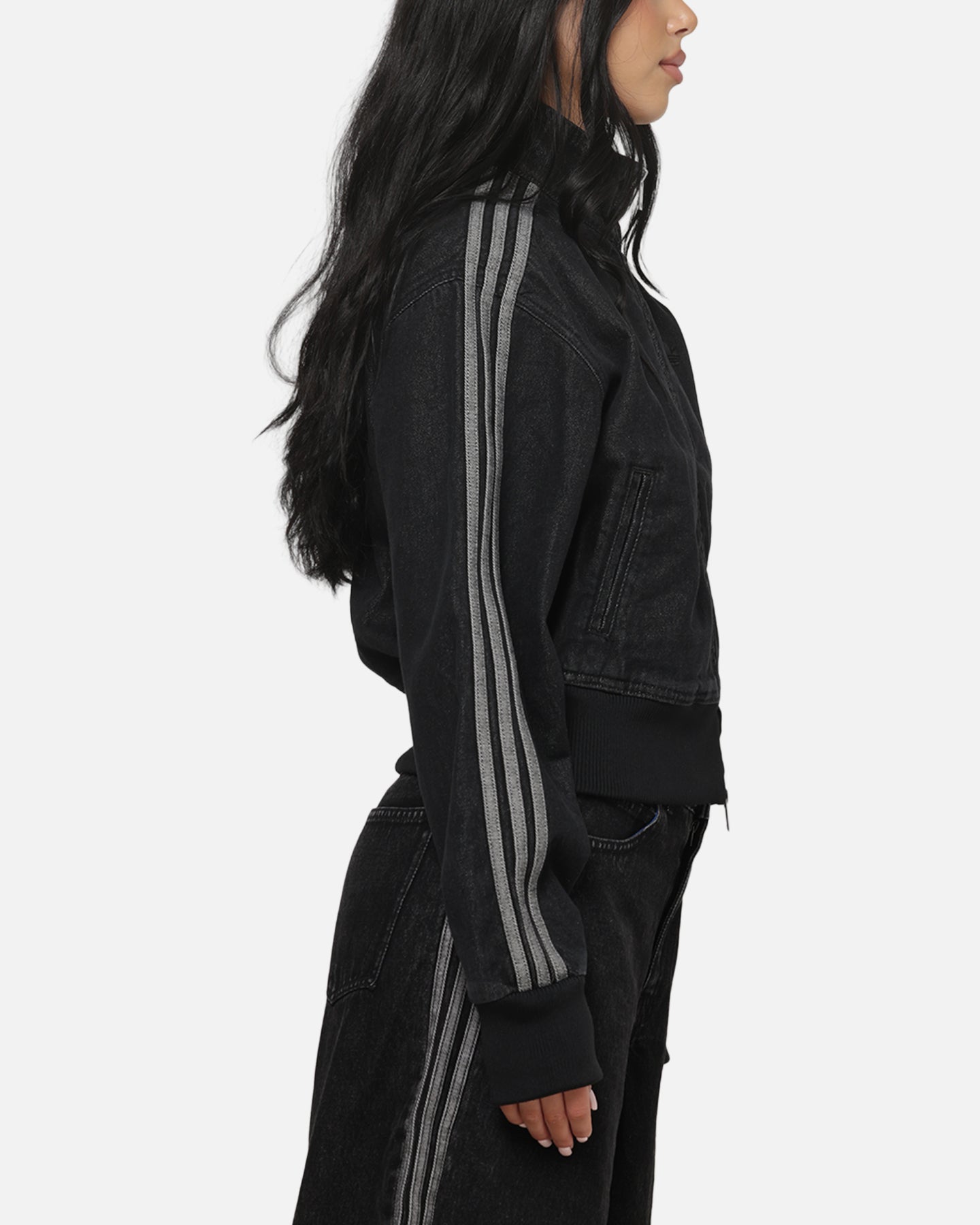 AVILA Adidas Women's Firebird Denim Track Jacket True Black