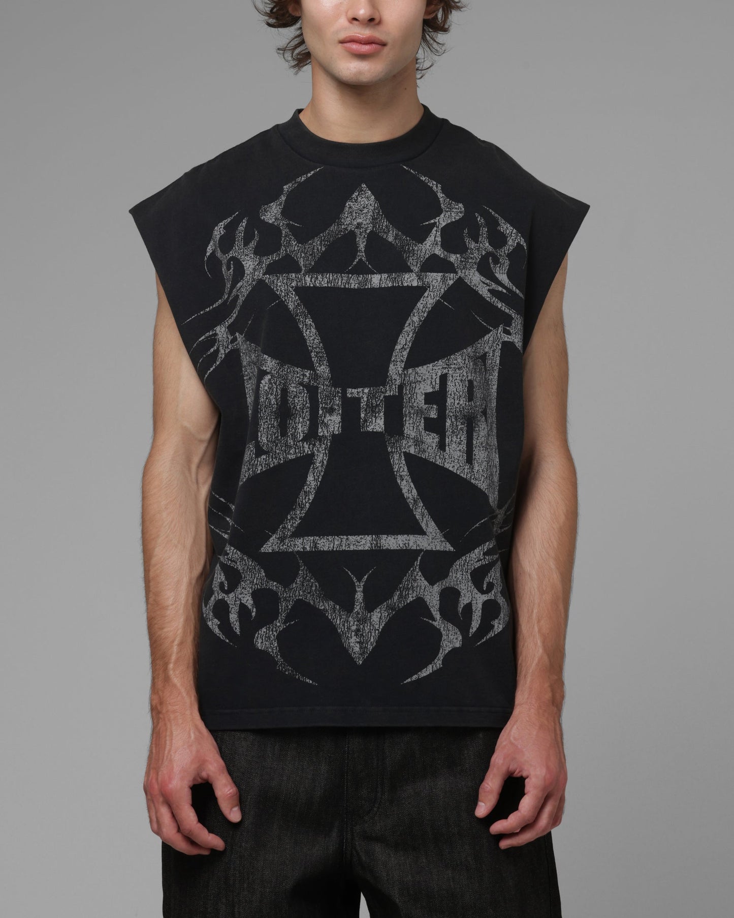 AVILA Loiter Cyber Cross Vintage Muscle T-Shirt Black