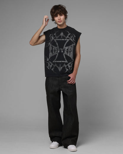 AVILA Loiter Cyber Cross Vintage Muscle T-Shirt Black