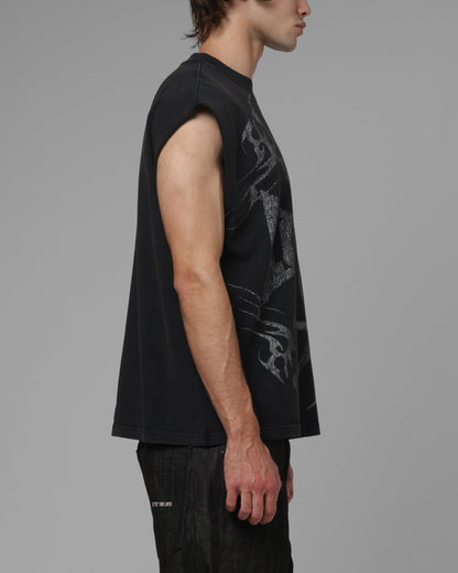 AVILA Loiter Cyber Cross Vintage Muscle T-Shirt Black