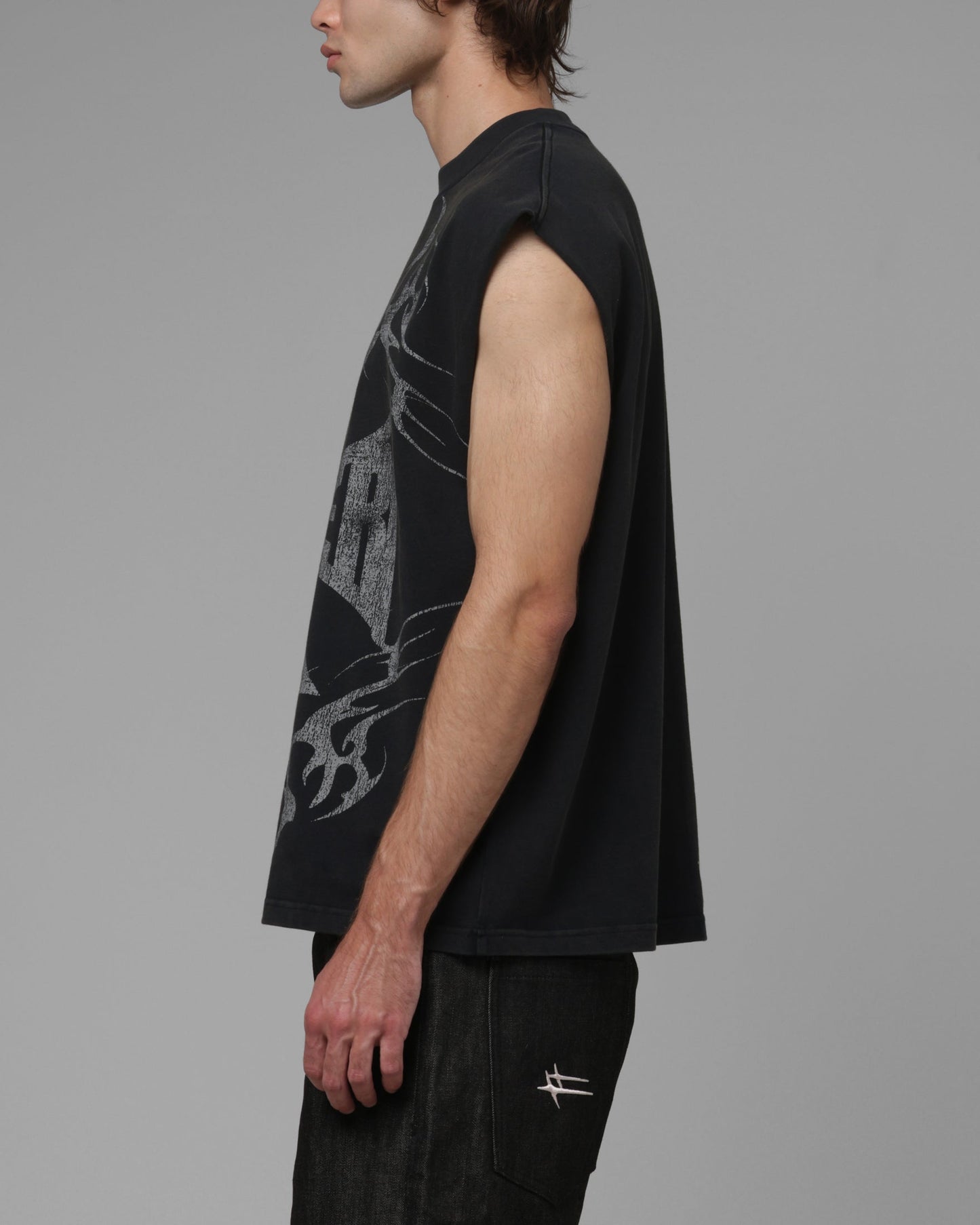 AVILA Loiter Cyber Cross Vintage Muscle T-Shirt Black