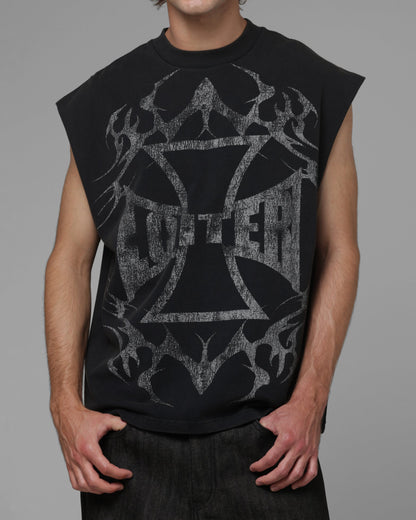 AVILA Loiter Cyber Cross Vintage Muscle T-Shirt Black