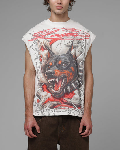 AVILA Loiter Dogpound Muscle T-Shirt Off White
