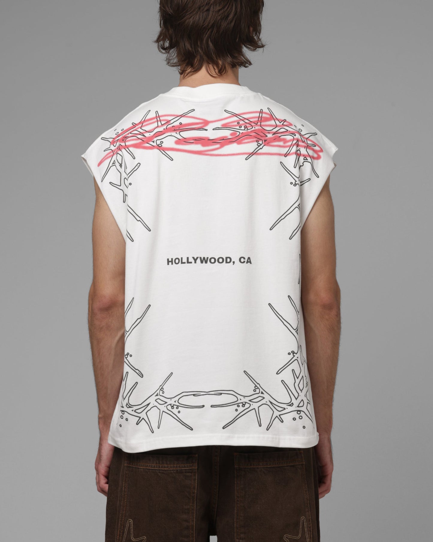 AVILA Loiter Dogpound Muscle T-Shirt Off White