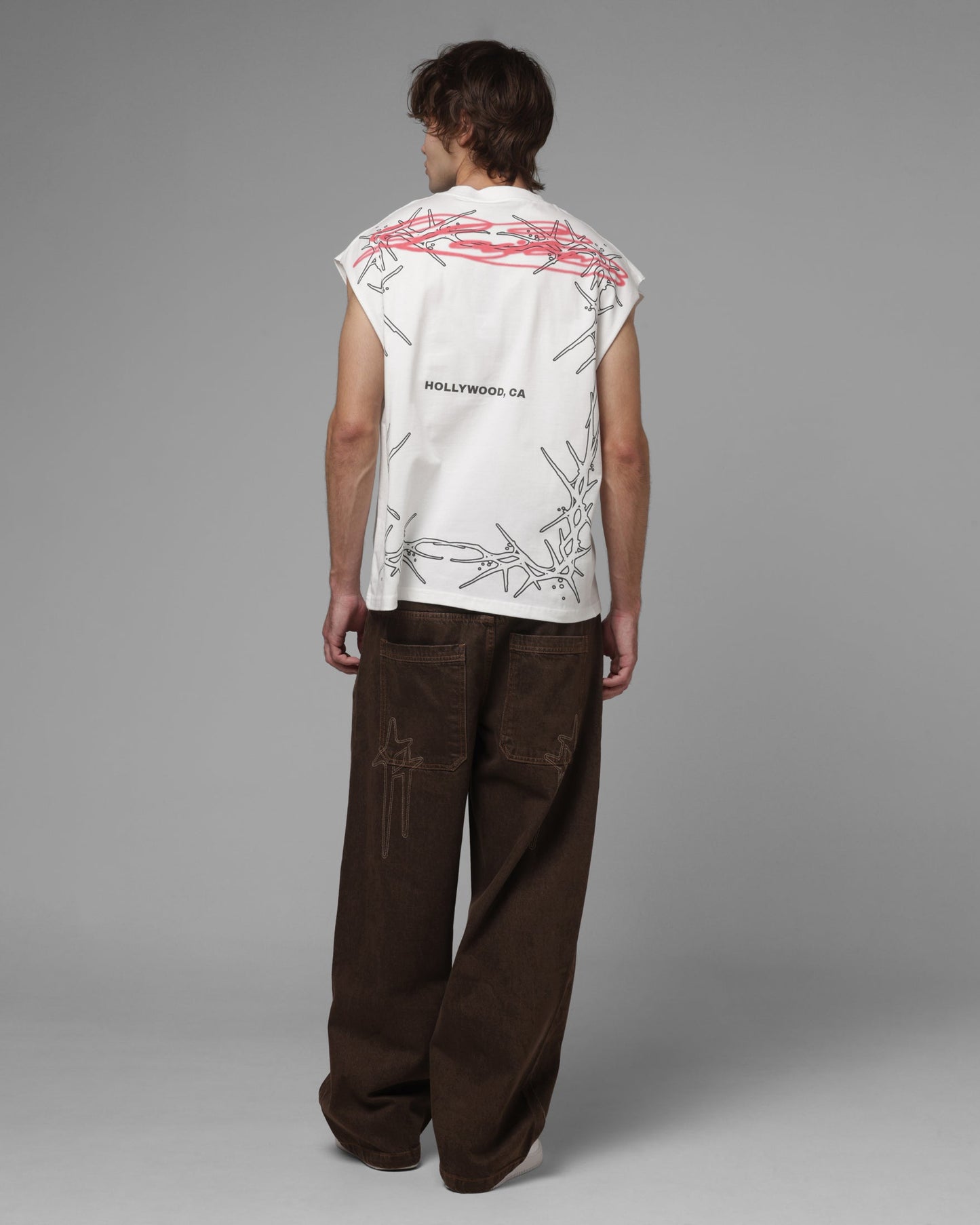 AVILA Loiter Dogpound Muscle T-Shirt Off White