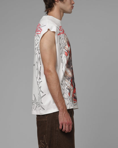 AVILA Loiter Dogpound Muscle T-Shirt Off White