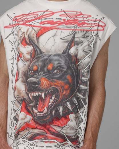 AVILA Loiter Dogpound Muscle T-Shirt Off White
