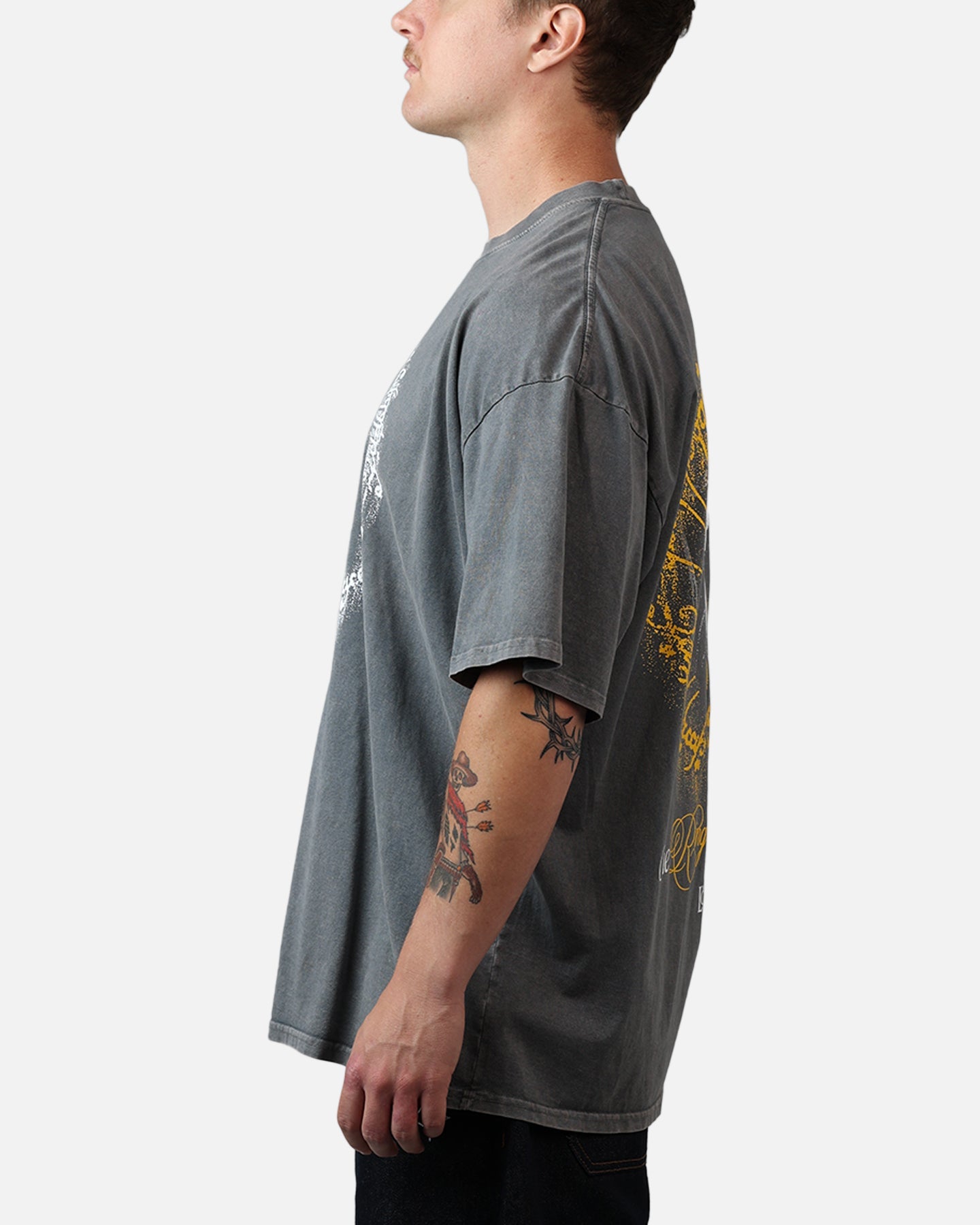 73Studio X Lord Of The Rings One Ring Vintage T-Shirt Washed Charcoal