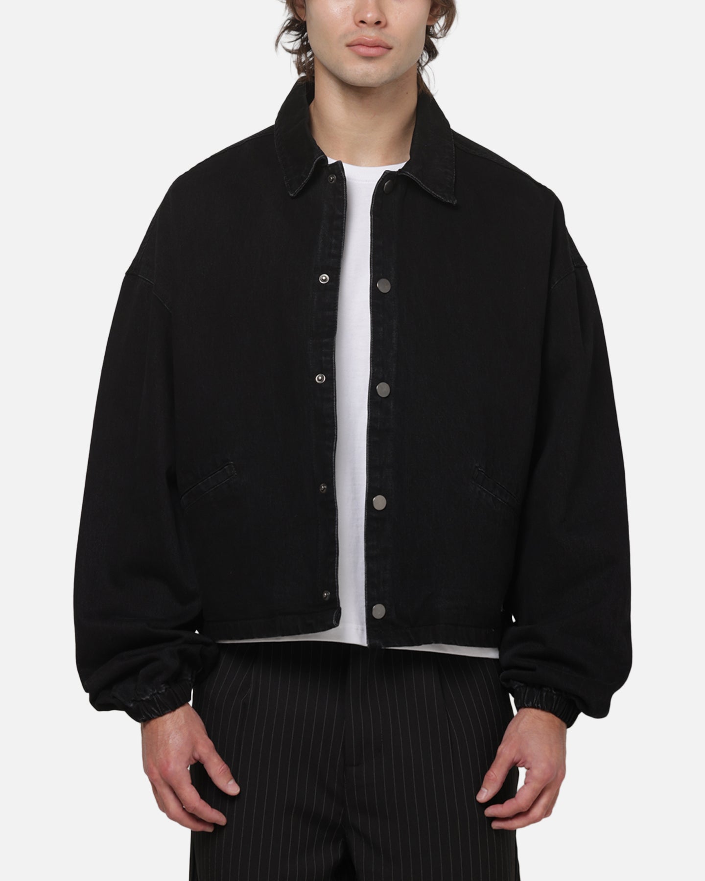 Carre Correctional Coaches Jacket Black Denim