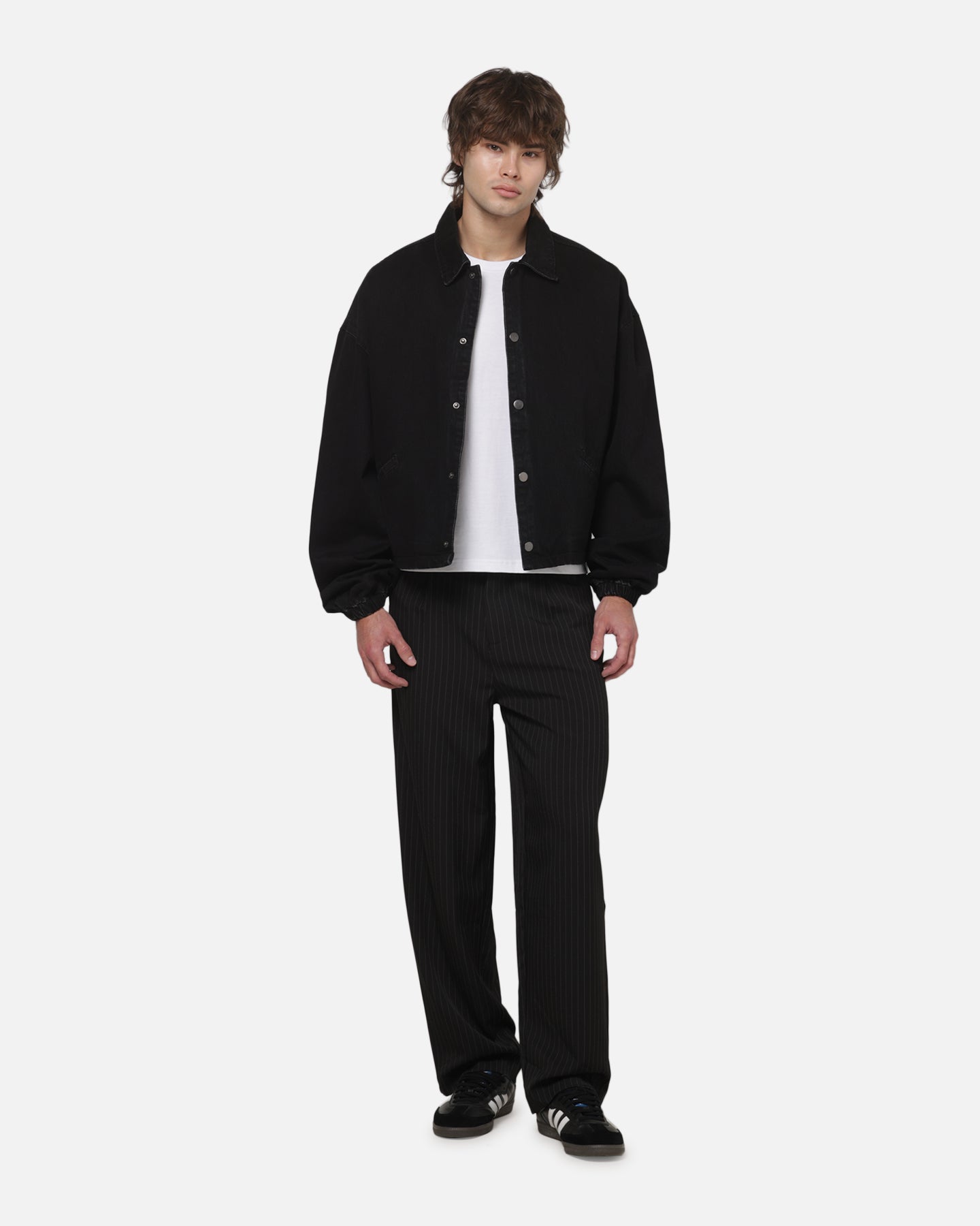 Carre Correctional Coaches Jacket Black Denim