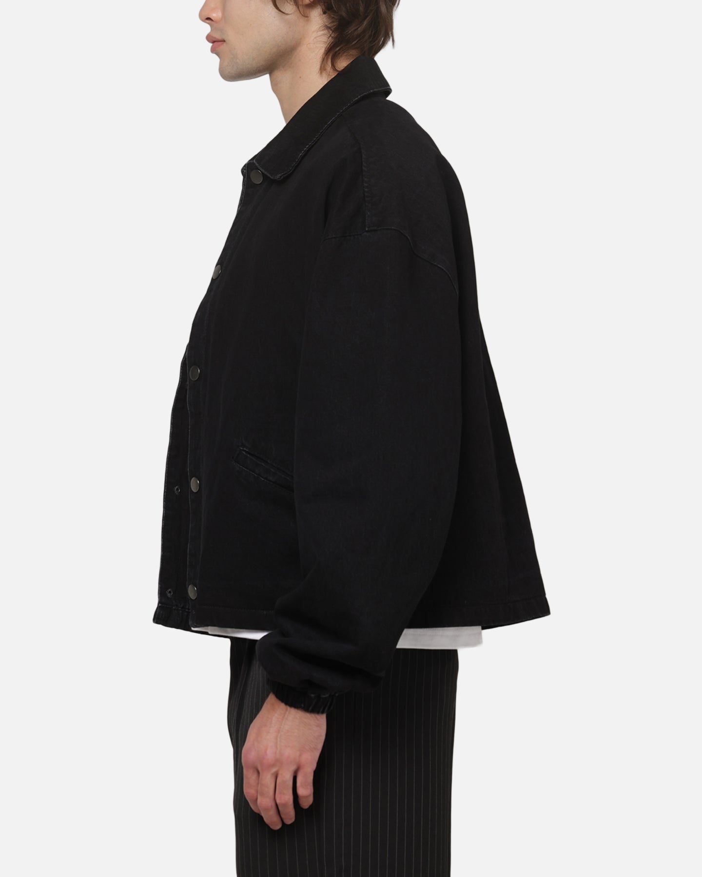 Carre Correctional Coaches Jacket Black Denim