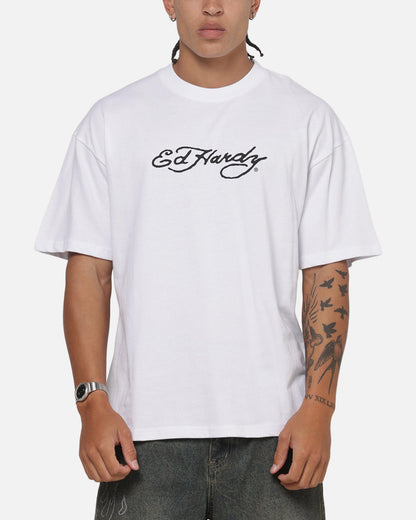 Ed Hardy Crane T-Shirt White