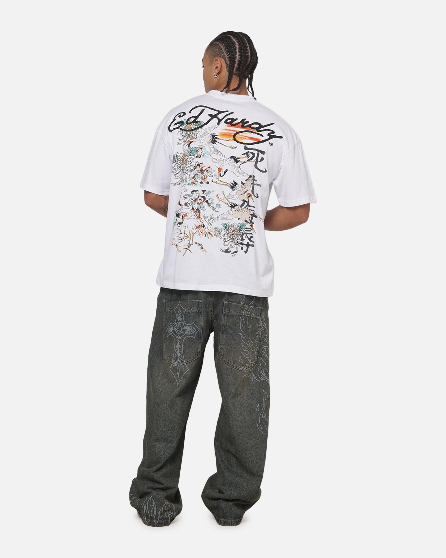 Ed Hardy Crane T-Shirt White