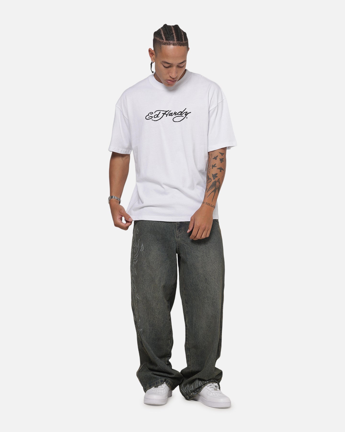 Ed Hardy Crane T-Shirt White
