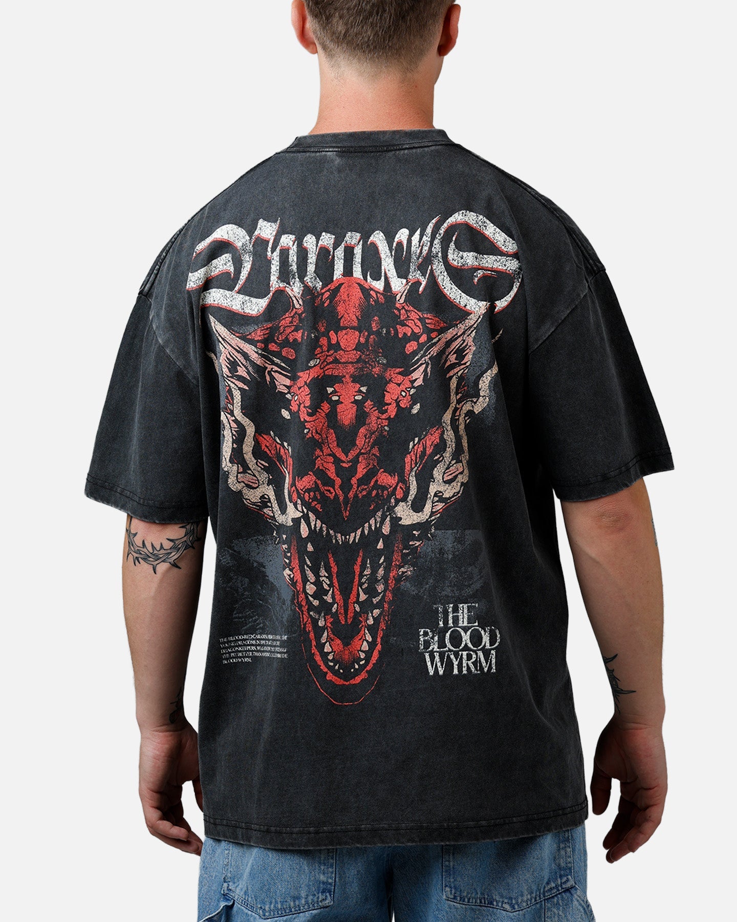 73Studio X House Of The Dragon The Blood Wryn T-Shirt Black Wash