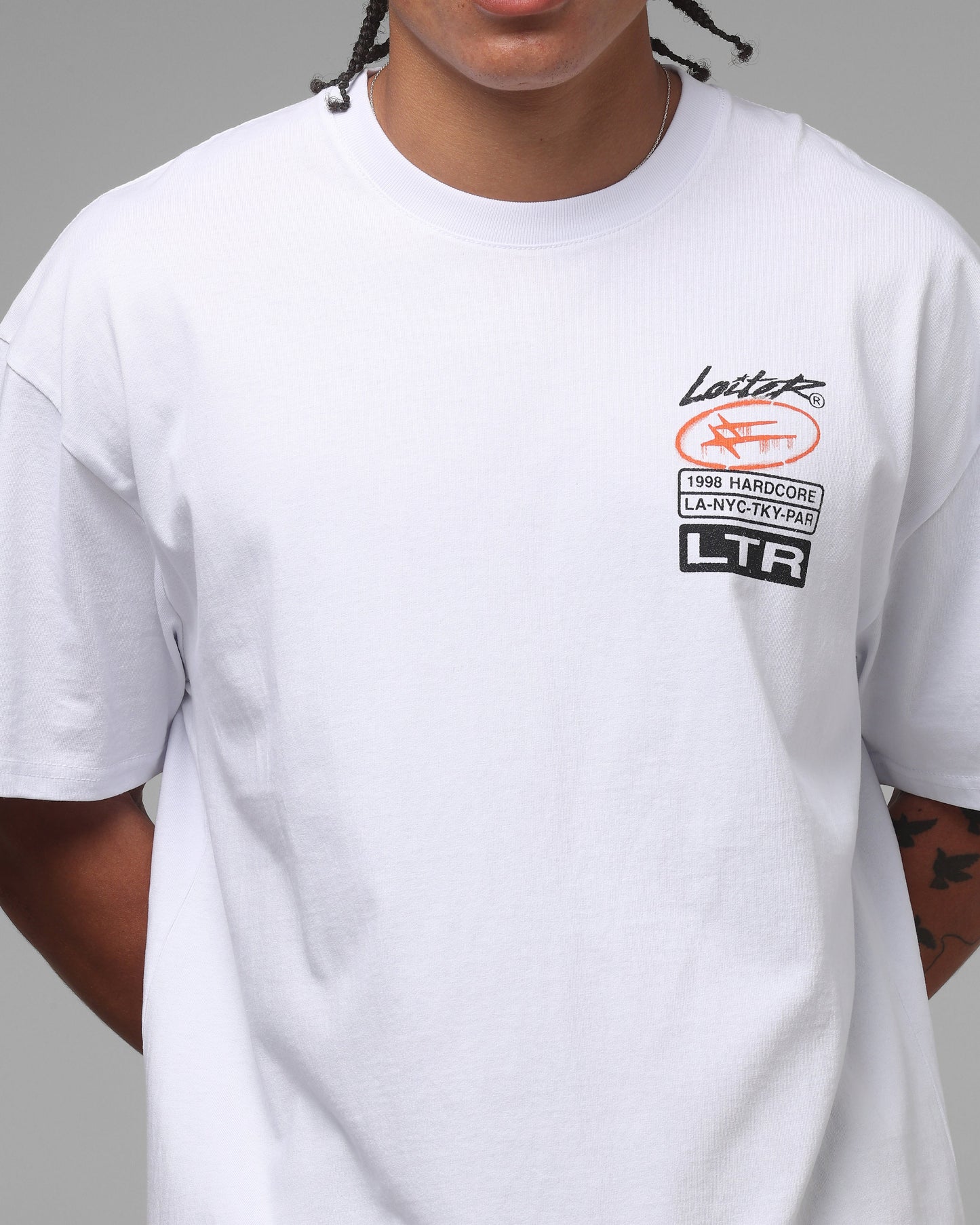 Loiter Stampout T-Shirt Vintage White