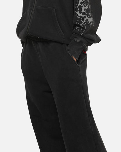 Ed Hardy Women's Rose Trackpants Washed Black