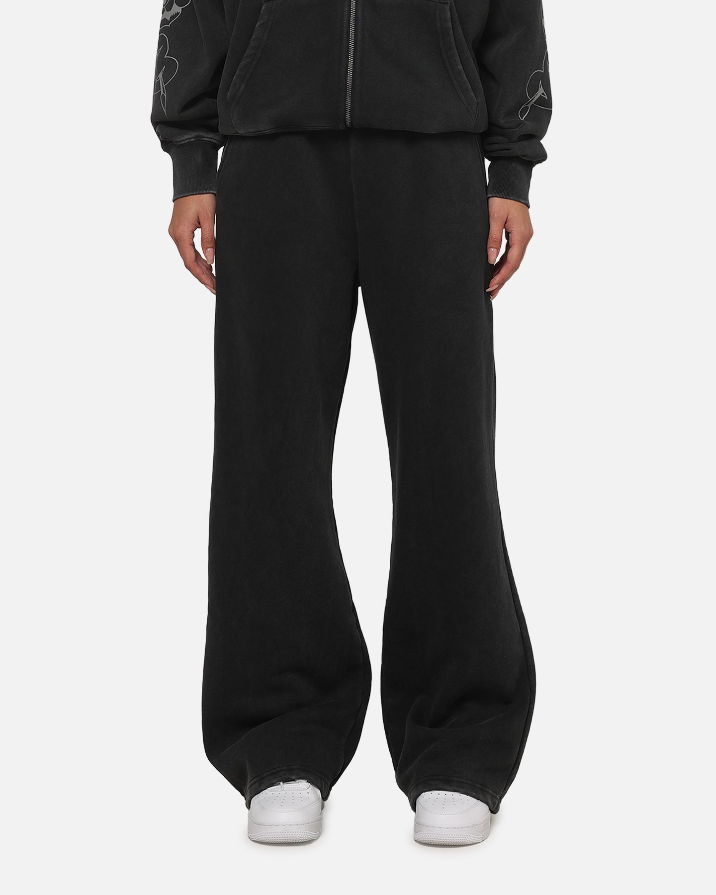 Ed Hardy Women's Rose Trackpants Washed Black