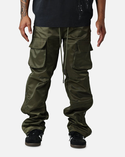 MNML Snap Front Cargo Pants Olive