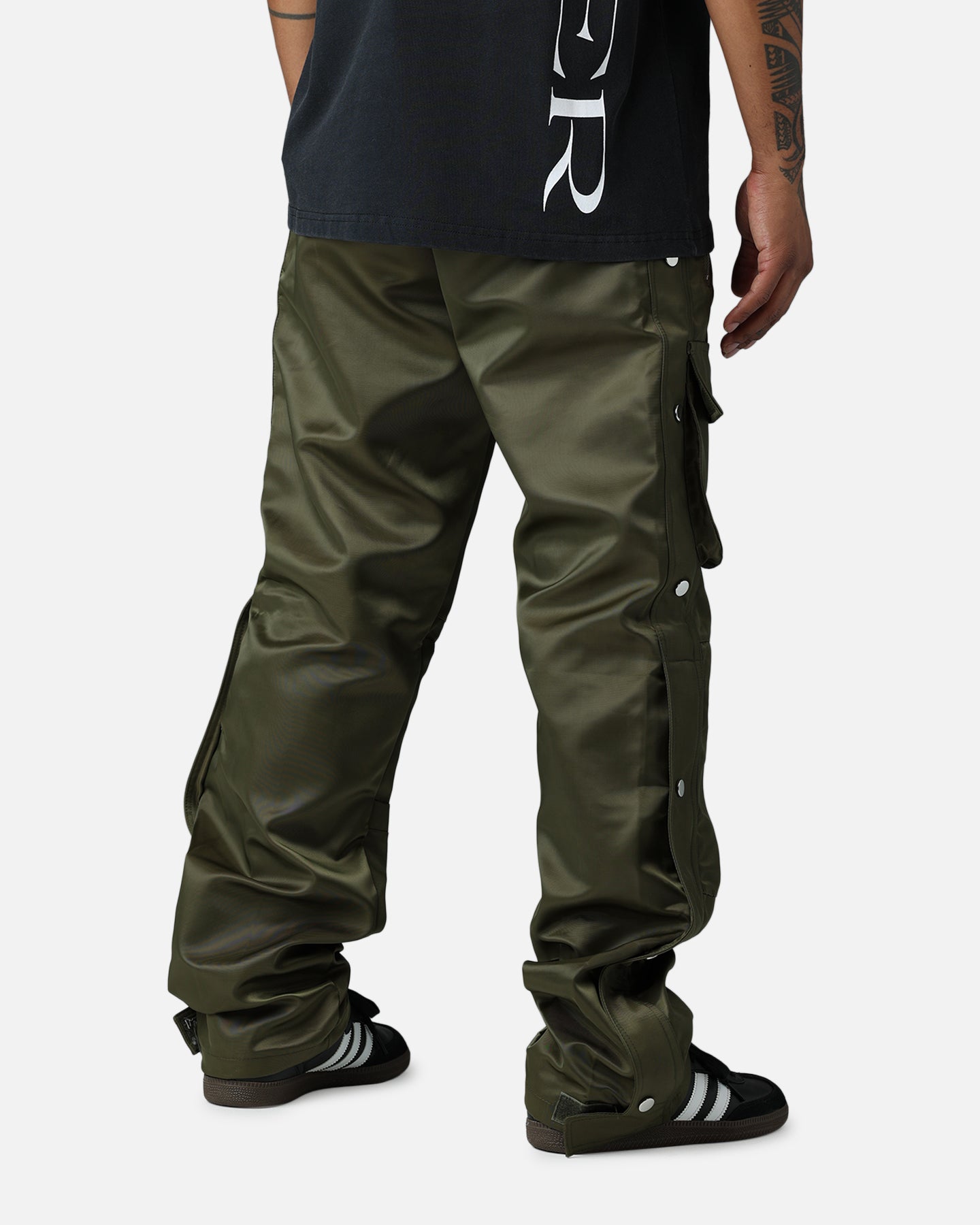 MNML Snap Front Cargo Pants Olive
