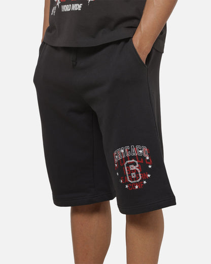 Mitchell & Ness Chicago Bulls Overprint Shorts Washed Black