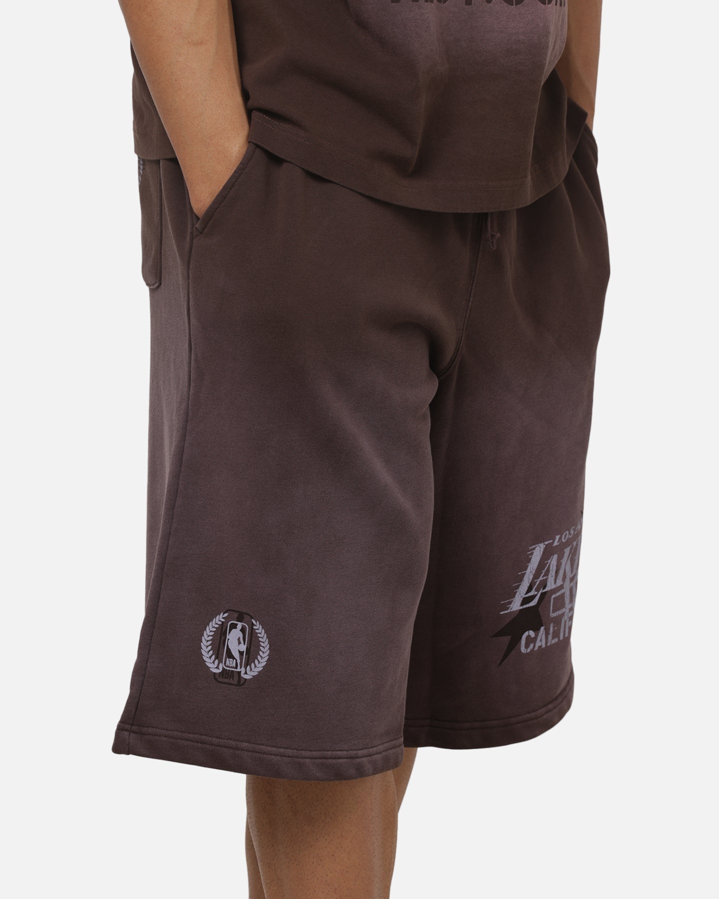Mitchell & Ness Los Angeles Lakers Overprint Shorts Dark Oak