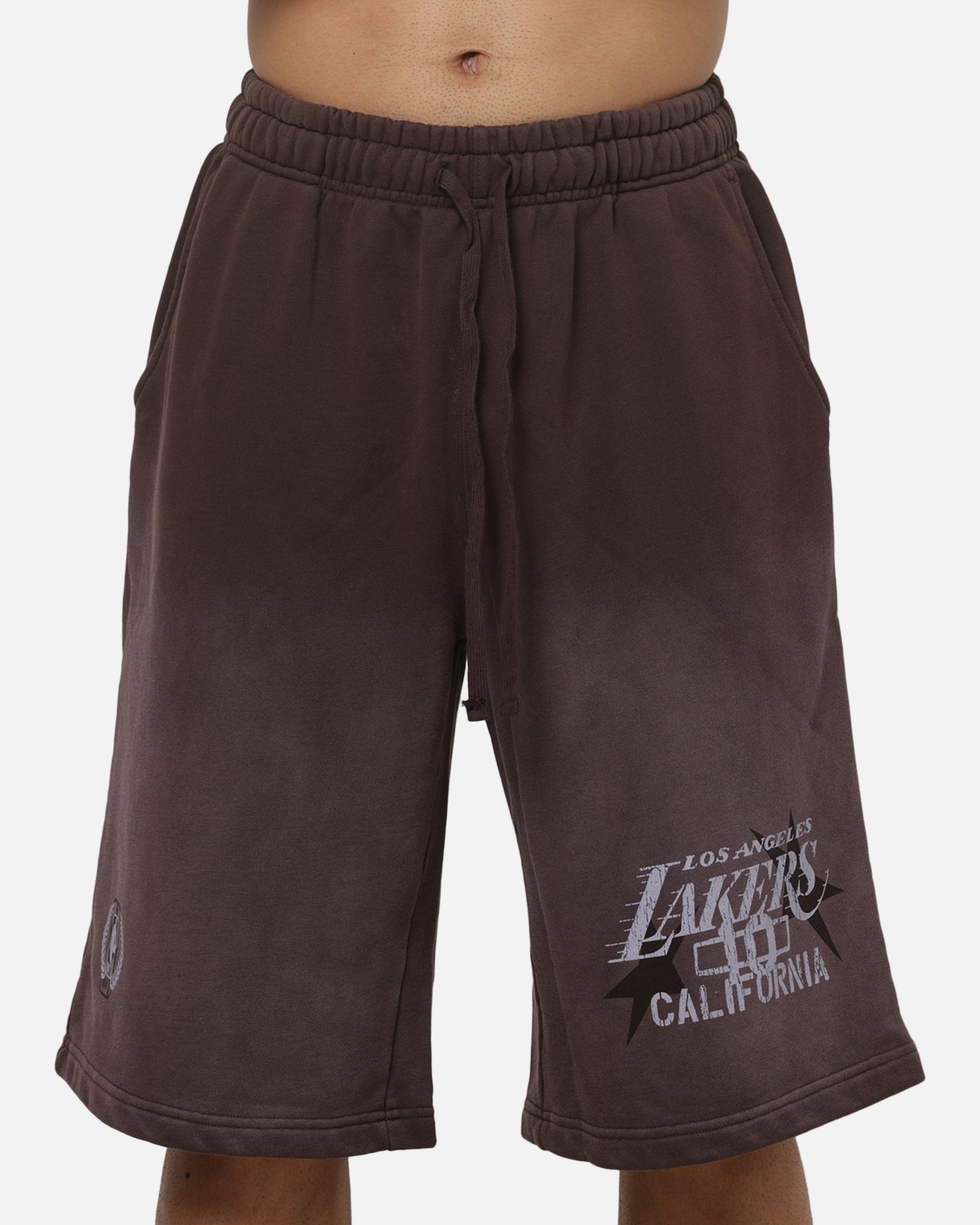 Mitchell & Ness Los Angeles Lakers Overprint Shorts Dark Oak