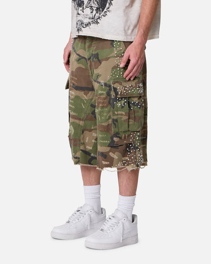 MNML Pearled Cargo Shorts Camo