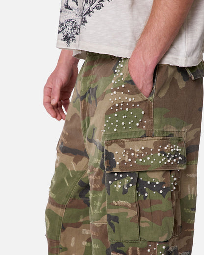 MNML Pearled Cargo Shorts Camo