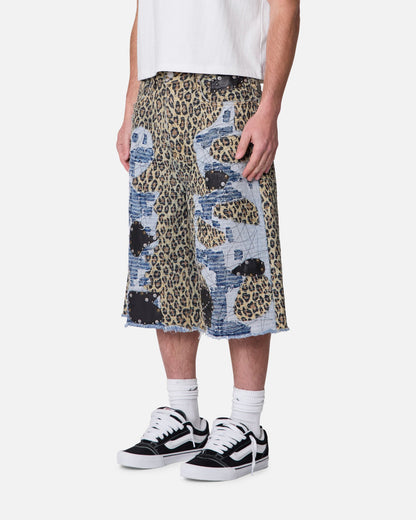 MNML Ultra Baggy Cheetah Boro Shorts Multi