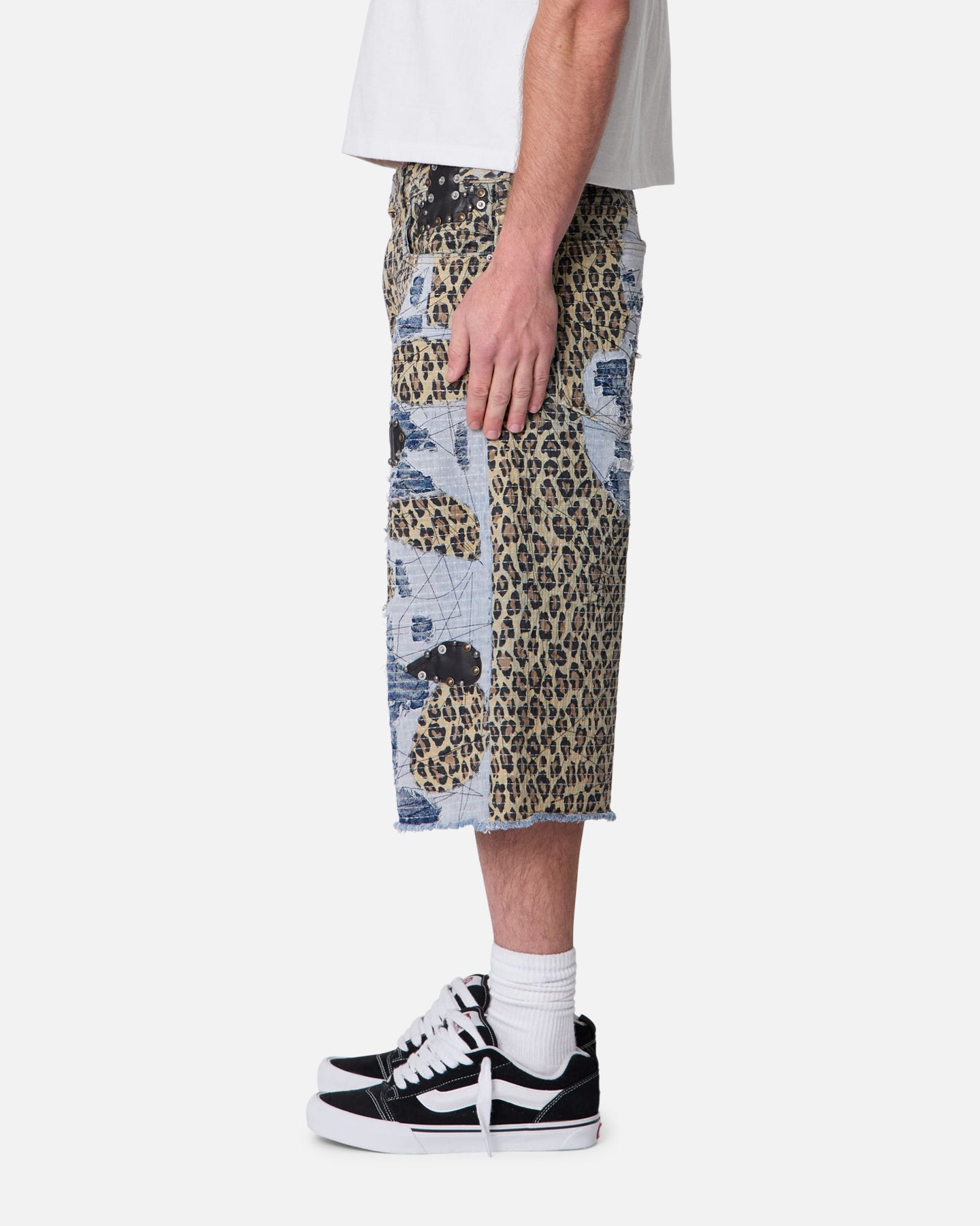 MNML Ultra Baggy Cheetah Boro Shorts Multi