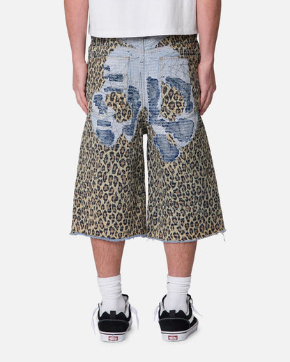 MNML Ultra Baggy Cheetah Boro Shorts Multi
