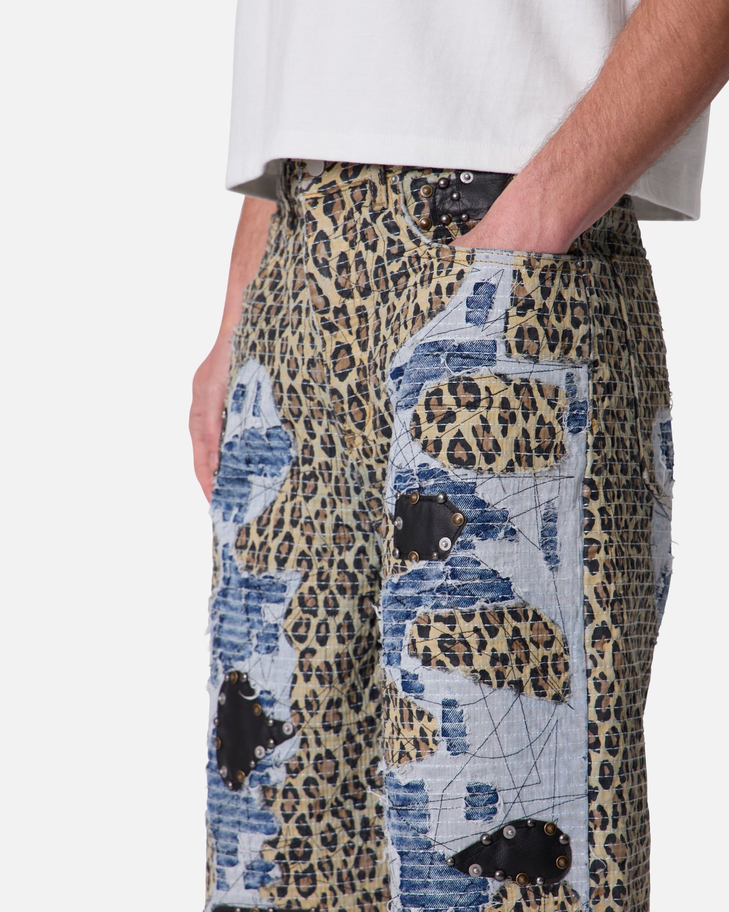 MNML Ultra Baggy Cheetah Boro Shorts Multi