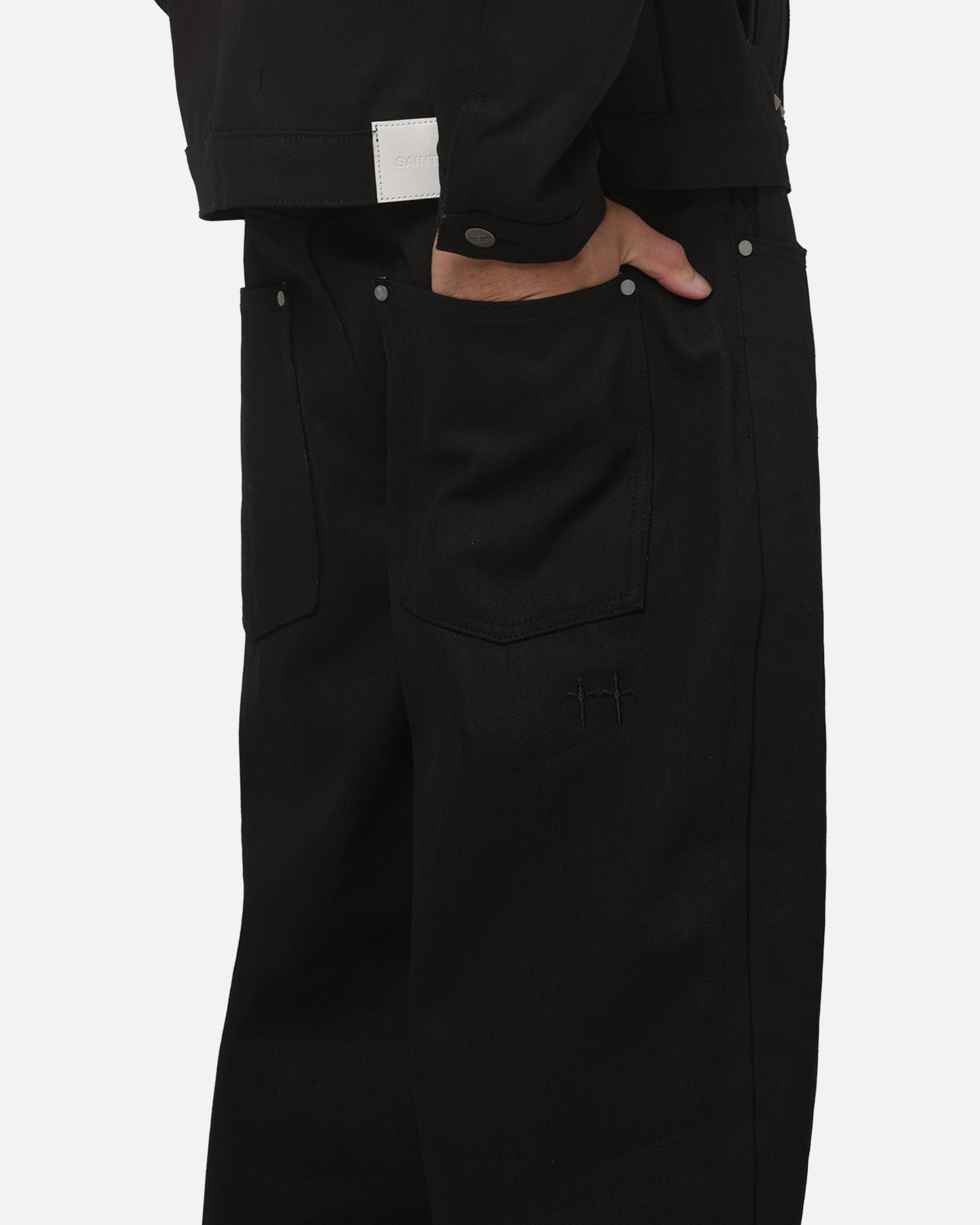 Saint Morta Amplus Crucible Jeans Black Wax Indigo