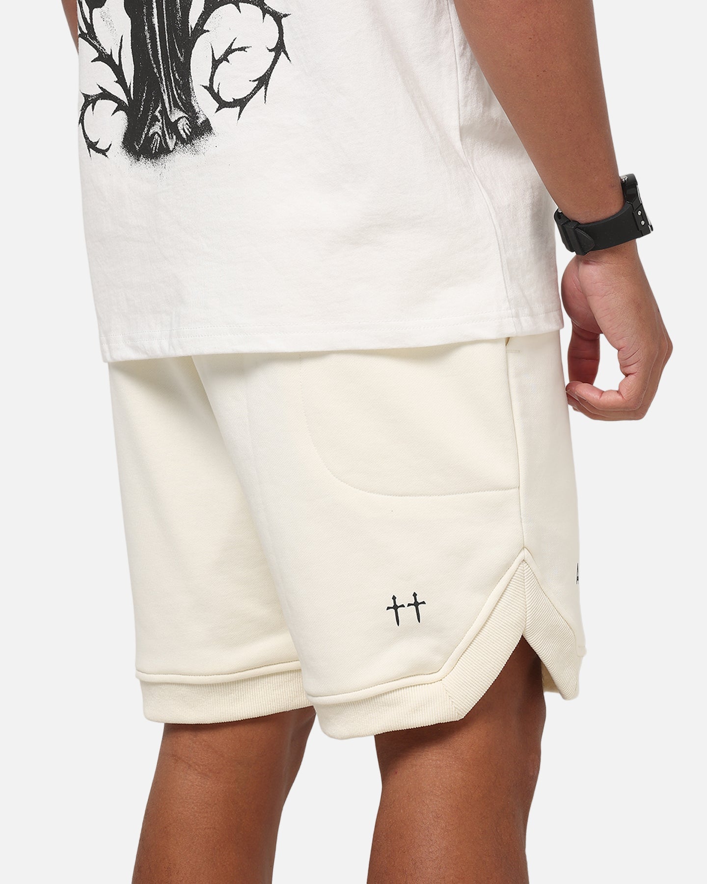 Saint Morta ATH-LTC Fleece Shorts Off White