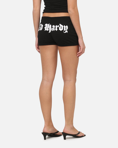 Ed Hardy Women's Crossed Mini Shorts Black
