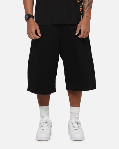 Ed Hardy Dragon Rhinestone Jorts Black