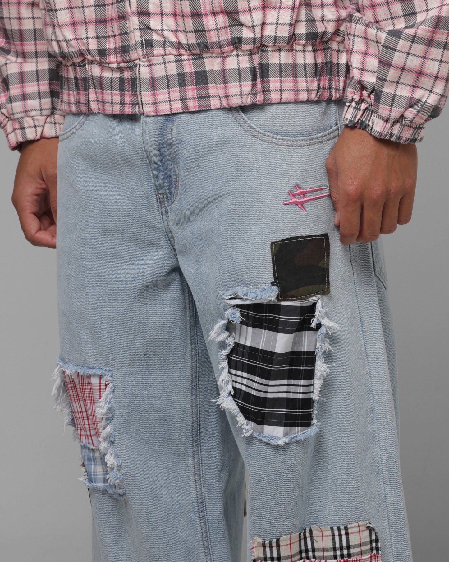 Loiter Patchwork Jeans Denim
