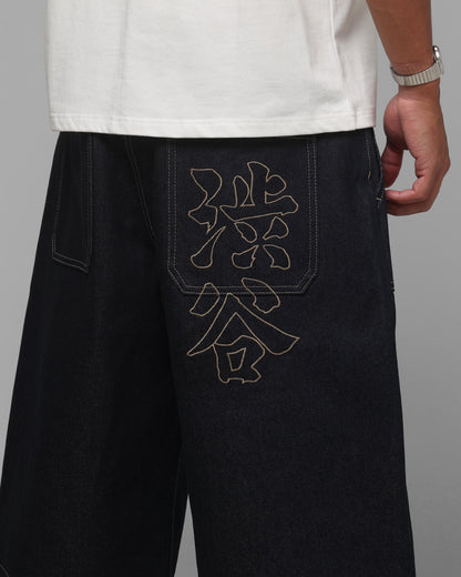 Loiter Shibuya Pleated Jorts Indigo