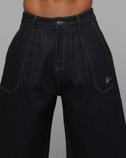 Loiter Shibuya Pleated Jorts Indigo