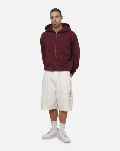 Saint Morta Umbra Scripted Jorts Off White