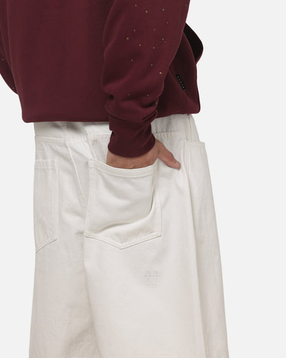 Saint Morta Umbra Scripted Jorts Off White